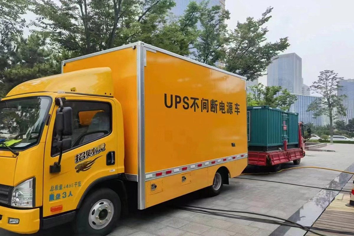 新干发电机租赁施工现场