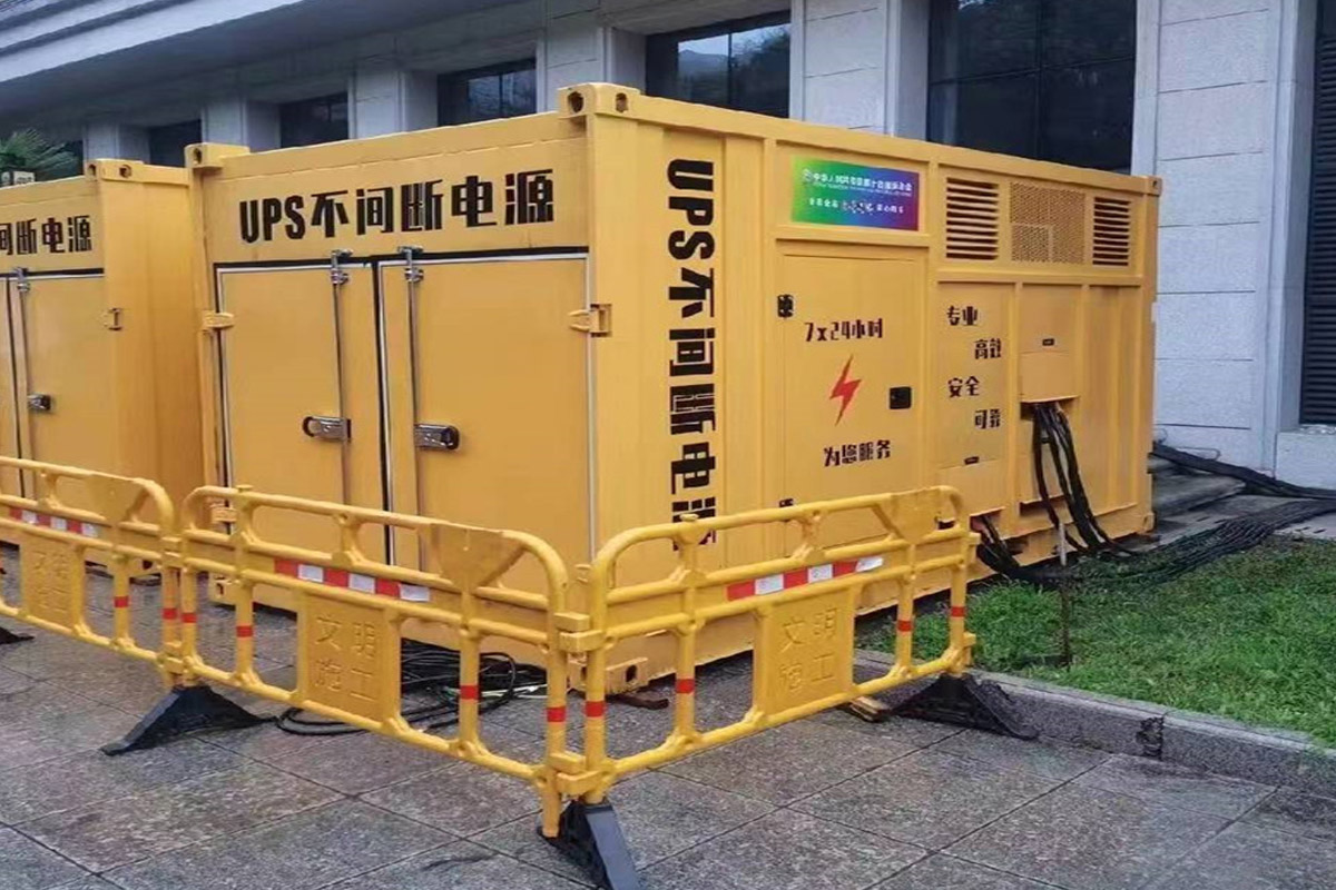 新干发电机租赁施工现场